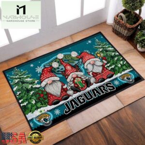 NFL Jacksonville Jaguars Christmas Doormat Decor