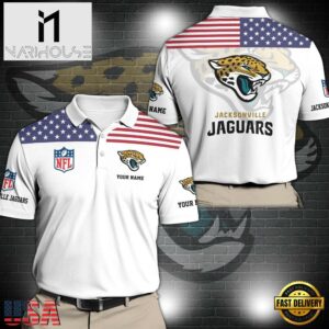 NFL Jacksonville Jaguars Sport Polo Shirt Custom Your Name