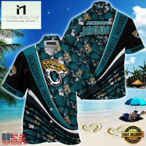 NFL Jacksonville Jaguars Summer Hawaii Shirt With Tropical Flower Pattern