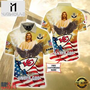 NFL Kansas City Chiefs Custom Name Gold Under God Polo Shirt