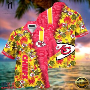 NFL Kansas City Chiefs Summer Button Up New Design Hawaiian Shirt