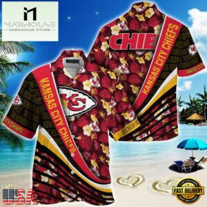 NFL Kansas City Chiefs Summer Hawaii Shirt With Tropical Flower Pattern