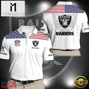 NFL Las Vegas Raiders Sport Polo Shirt Custom Your Name