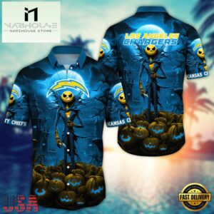 NFL Los Angeles Chargers Halloween Jack Hawaiian Shirt