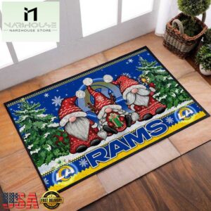 NFL Los Angeles Rams Christmas Doormat Decor