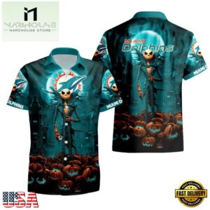 NFL Miami Dolphins Halloween Jack Hawaiian Shirt
