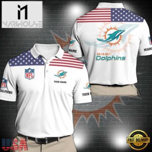 NFL Miami Dolphins Sport Polo Shirt Custom Your Name