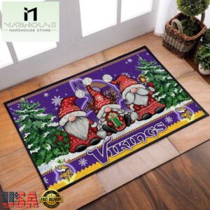 NFL Minnesota Vikings Christmas Doormat Decor