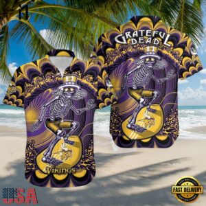 NFL Minnesota Vikings Grateful Dead Unisex Hawaiian Shirt