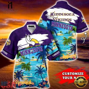 NFL Minnesota Vikings Summer Button Up Hawaii Shirt