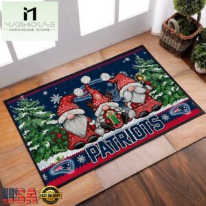 NFL New England Patriots Christmas Doormat Decor
