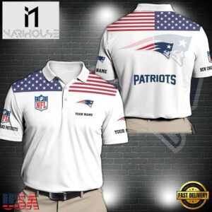 NFL New England Patriots Sport Polo Shirt Custom Your Name