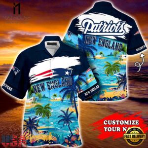 NFL New England Patriots Summer Button Up Hawaii Shirt