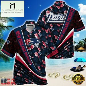NFL New England Patriots Summer Hawaii Shirt With Tropical Flower Pattern