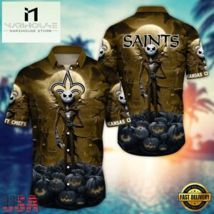 NFL New Orleans Saints Halloween Jack Hawaiian Shirt