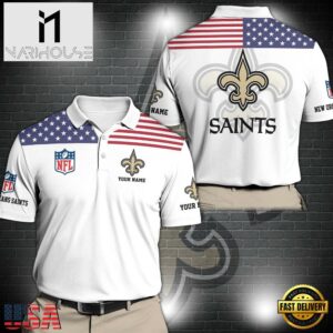 NFL New Orleans Saints Sport Polo Shirt Custom Your Name
