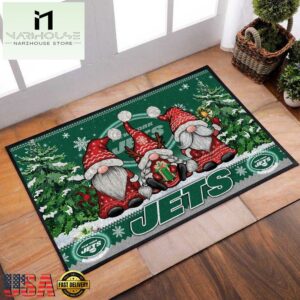 NFL New York Jets Christmas Doormat Decor