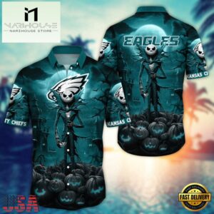 NFL Philadelphia Eagles Halloween Jack Hawaiian Shirt