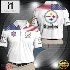NFL Pittsburgh Steelers Sport Polo Shirt Custom Your Name