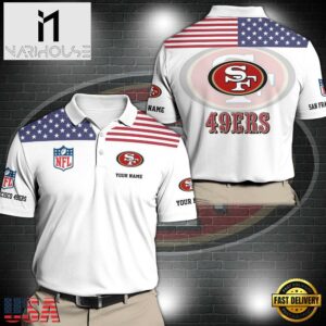 NFL San Francisco 49ers Sport Polo Shirt Custom Your Name