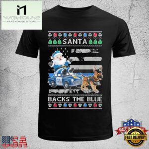 NFL Santa Back The Blue Unisex T-Shirt