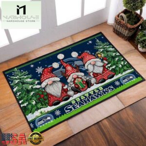 NFL Seattle Seahawks Christmas Doormat Decor