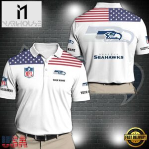 NFL Seattle Seahawks Sport Polo Shirt Custom Your Name