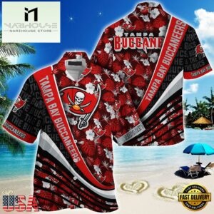 NFL Tampa Bay Buccaneers Summer Hawaii Shirt With Tropical Flower Pattern