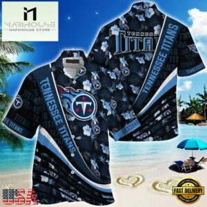 NFL Tennessee Titans Summer Hawaii Shirt With Tropical Flower Pattern