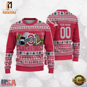 Ohio State Buckeyes Logo Football NCAA Ugly Christmas Sweater