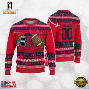 Ole Miss Rebels Logo Football NCAA Ugly Christmas Sweater
