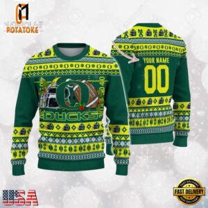 Oregon Ducks Logo Football NCAA Ugly Christmas Sweater
