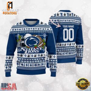 Penn State Nittany Lions Logo Football NCAA Ugly Christmas Sweater