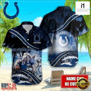 Personalized Indianapolis Colts NFL Mascot Hawaiian Shirt