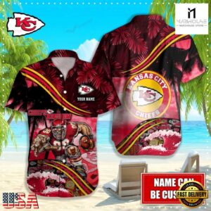 Personalized Kansas City Chiefs NFL Mascot Hawaiian Shirt
