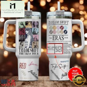 Personalized Name RED Taylor Swift The Eras Tour 40oz Stanley Tumbler