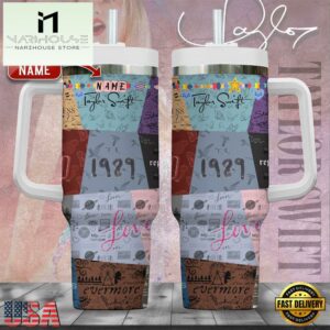 Personalized Name Taylor Swift Evermore 40oz Stanley Tumbler