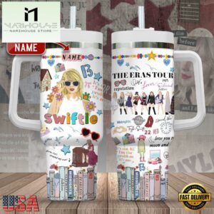 Personalized Name Taylor Swift Swiftie 40oz Stanley Tumbler