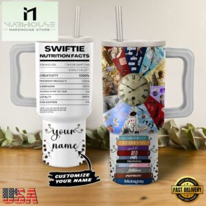 Personalized Name Taylor Swift Swiftie Nutrition 40oz Stanley Tumbler