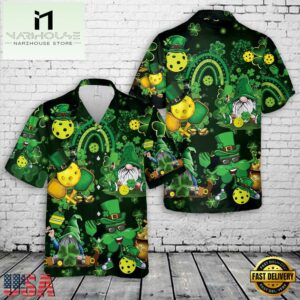 Pickleball Ball Lucky Shamrock St. Patrick's Day Hawaiian Shirt