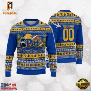 Pittsburgh Panthers Logo Football NCAA Ugly Christmas Sweater