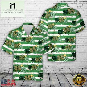 Plaid shamrocks Seamless pattern Patrick's Day Hawaiian Shirt