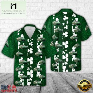 Porsche Taycan - Mamba Green Metallic St Patrick's Day Hawaiian Shirt