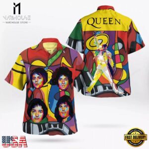 Queen Band Funny Photo Print 3D Hawaiian Shirt
