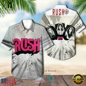 Rush Rock Band Hemisphere Tour Vintage Hawaiian Shirt