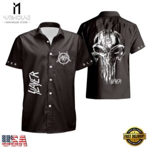 Slayer Music Band Black Out 3D Print Hawaiian Shirt