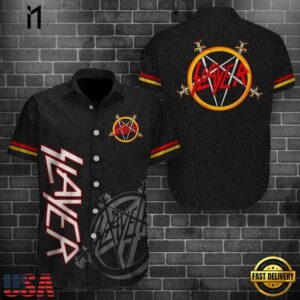 Slayer Music Band Black Sand Edition 3D Print Hawaiian Shirt
