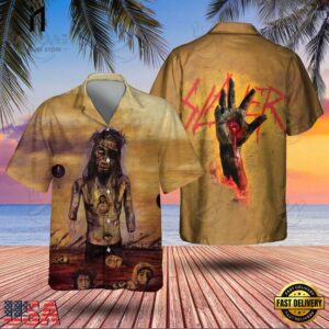 Slayer Music Band Christ Illusion Art 3D Print Hawaiian Shirt