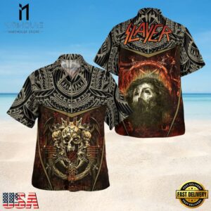Slayer Music Band Crown of Skulls 3D Print Hawaiian Shirt