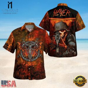 Slayer Music Band Hellfire Reaper 3D Print Hawaiian Shirt